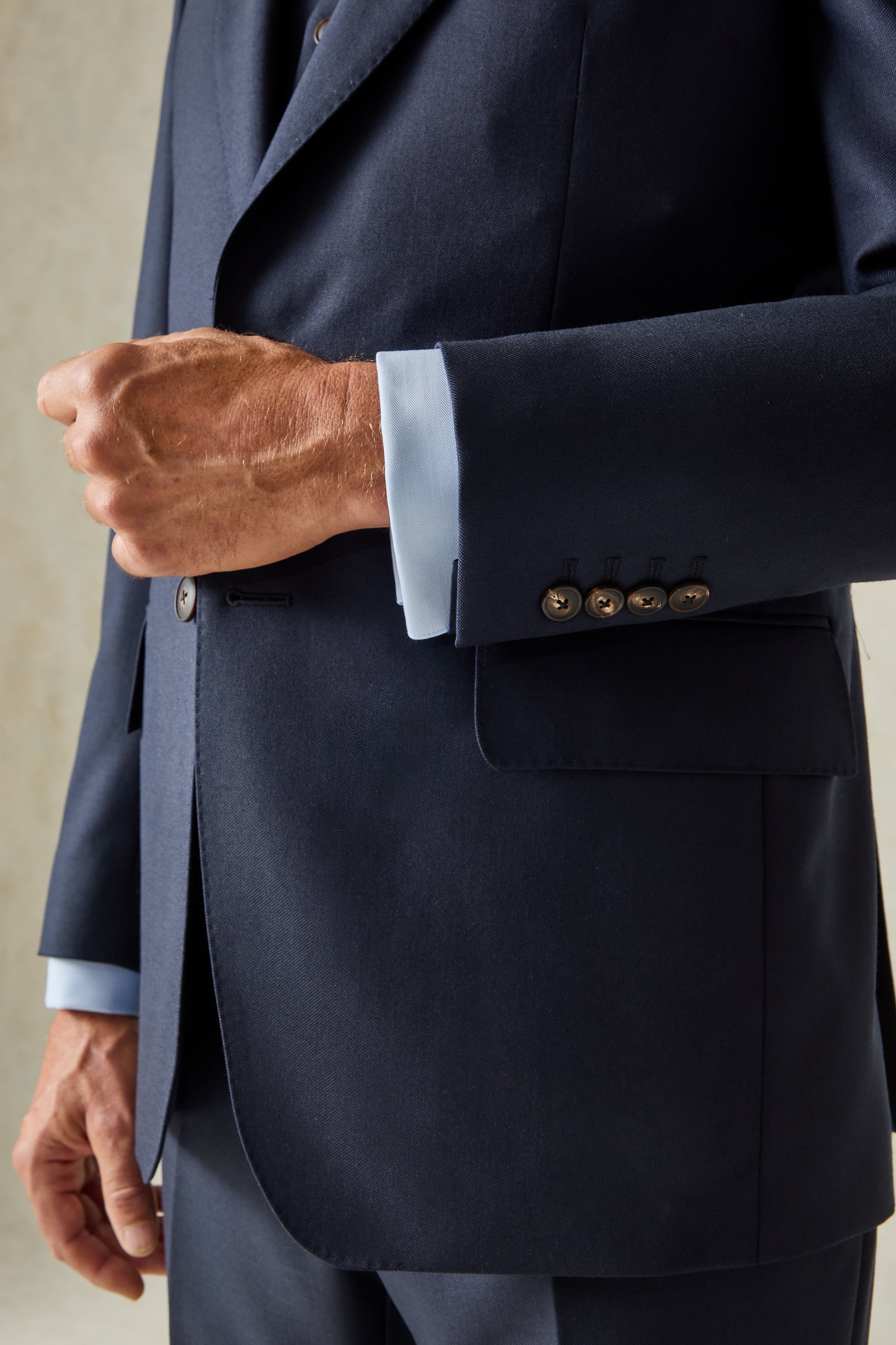 Doughty Wool Twill Suit Navy