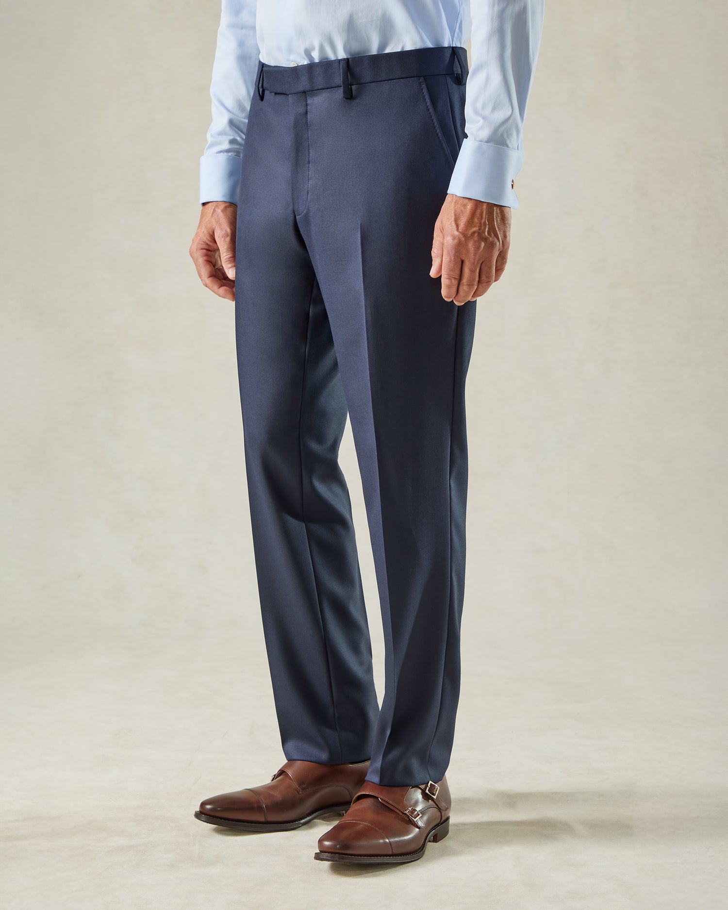 Doughty Wool Twill Suit Trouser Navy