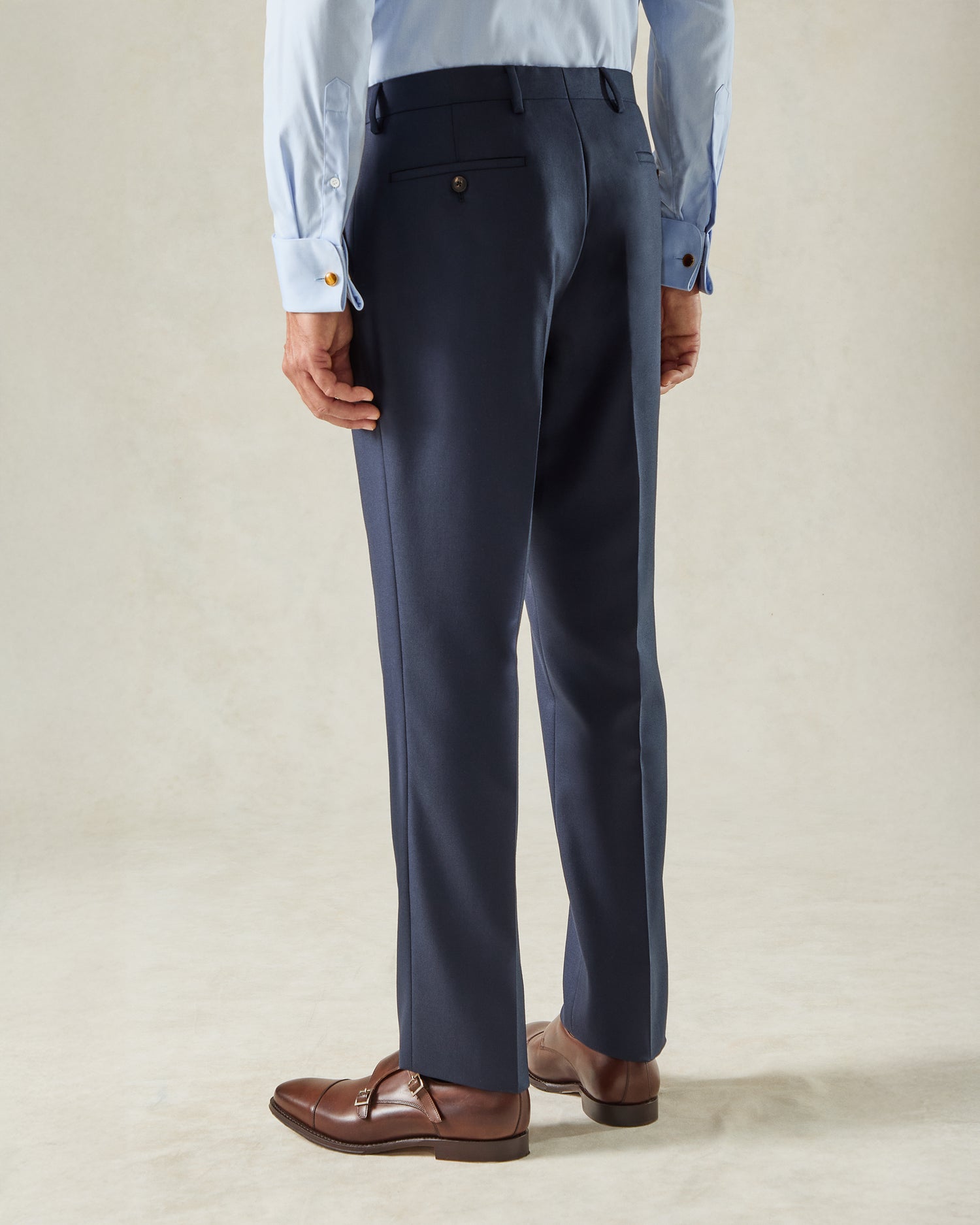 Doughty Wool Twill Suit Trouser Navy