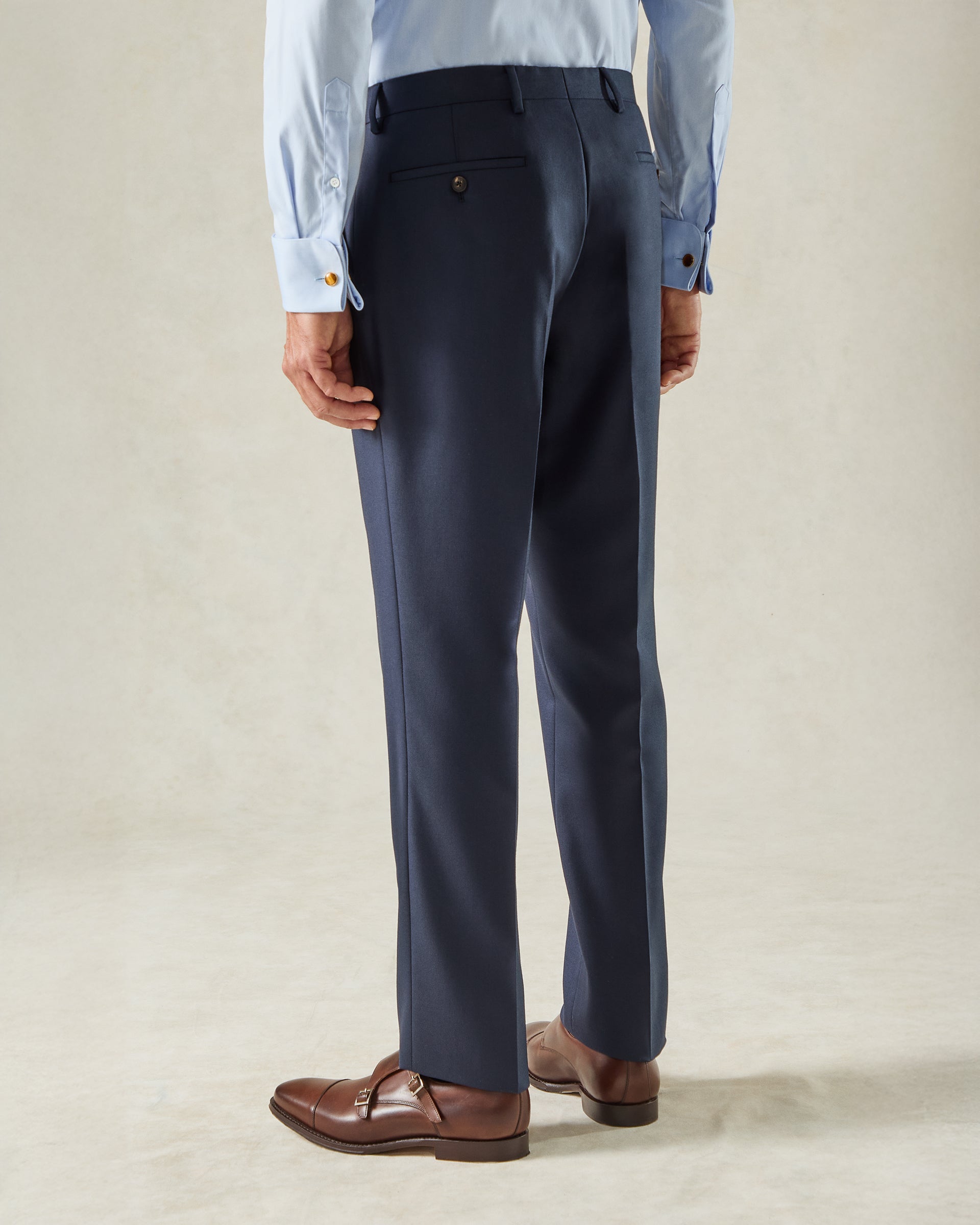Doughty Wool Twill Suit Trouser Navy