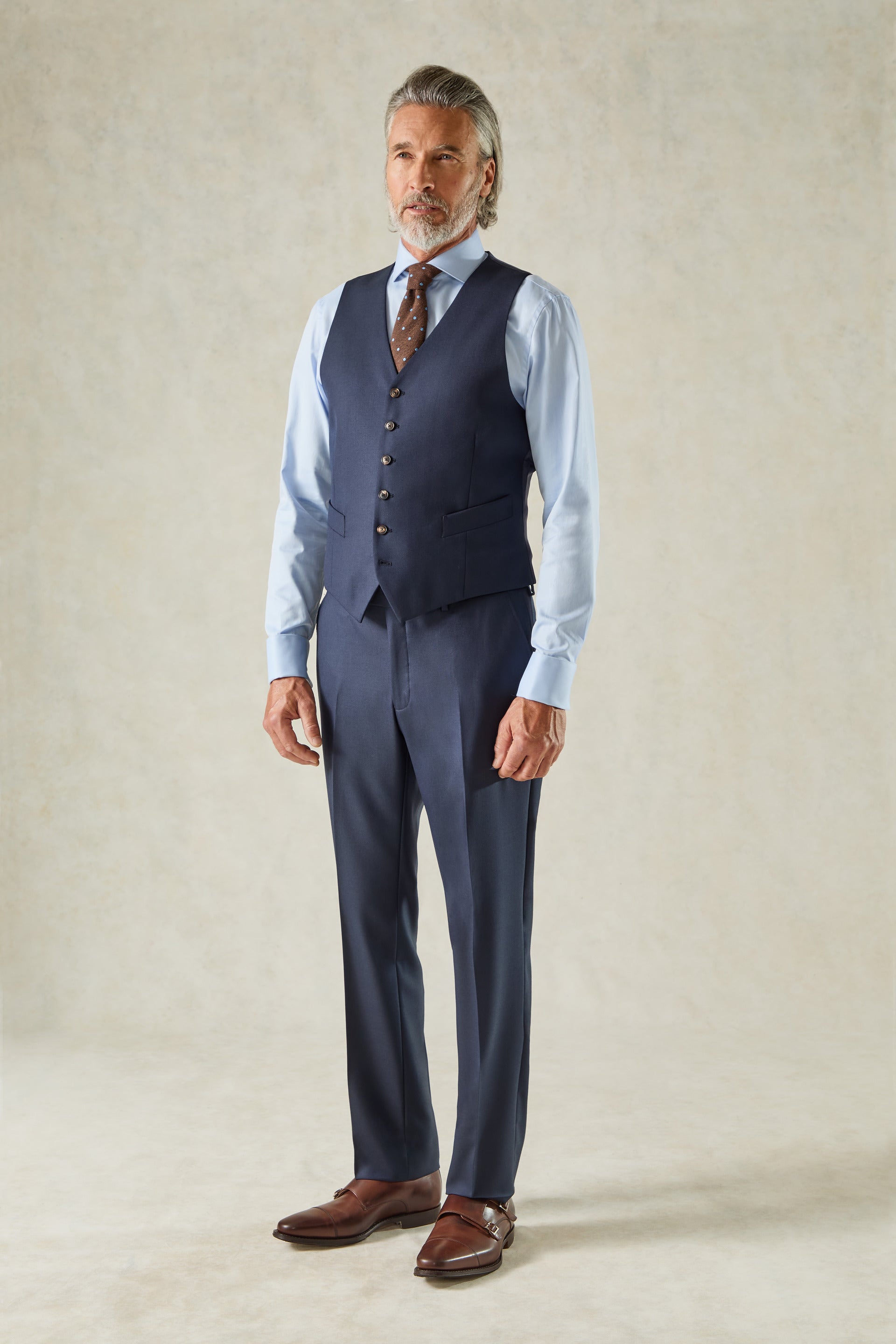 Doughty Wool Twill Suit Navy