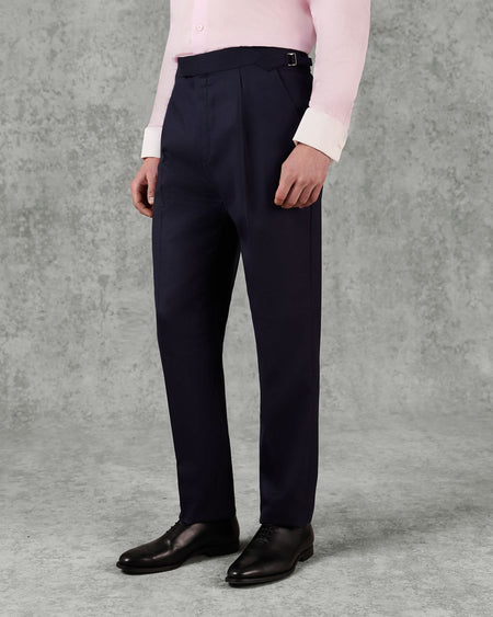 The Edwards Morning Trouser in Twill Navy