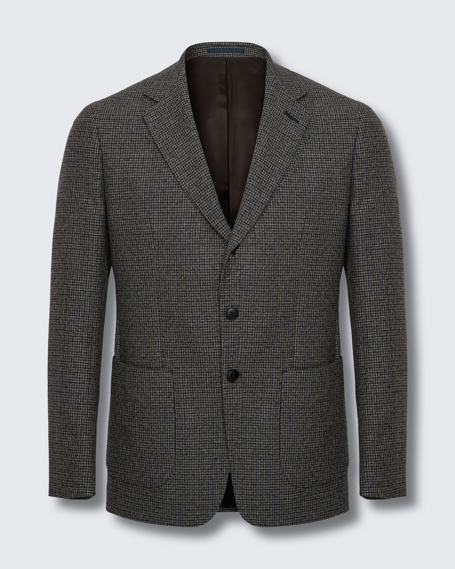 Evans Virgin Wool Jacket Brown Shepherd Check