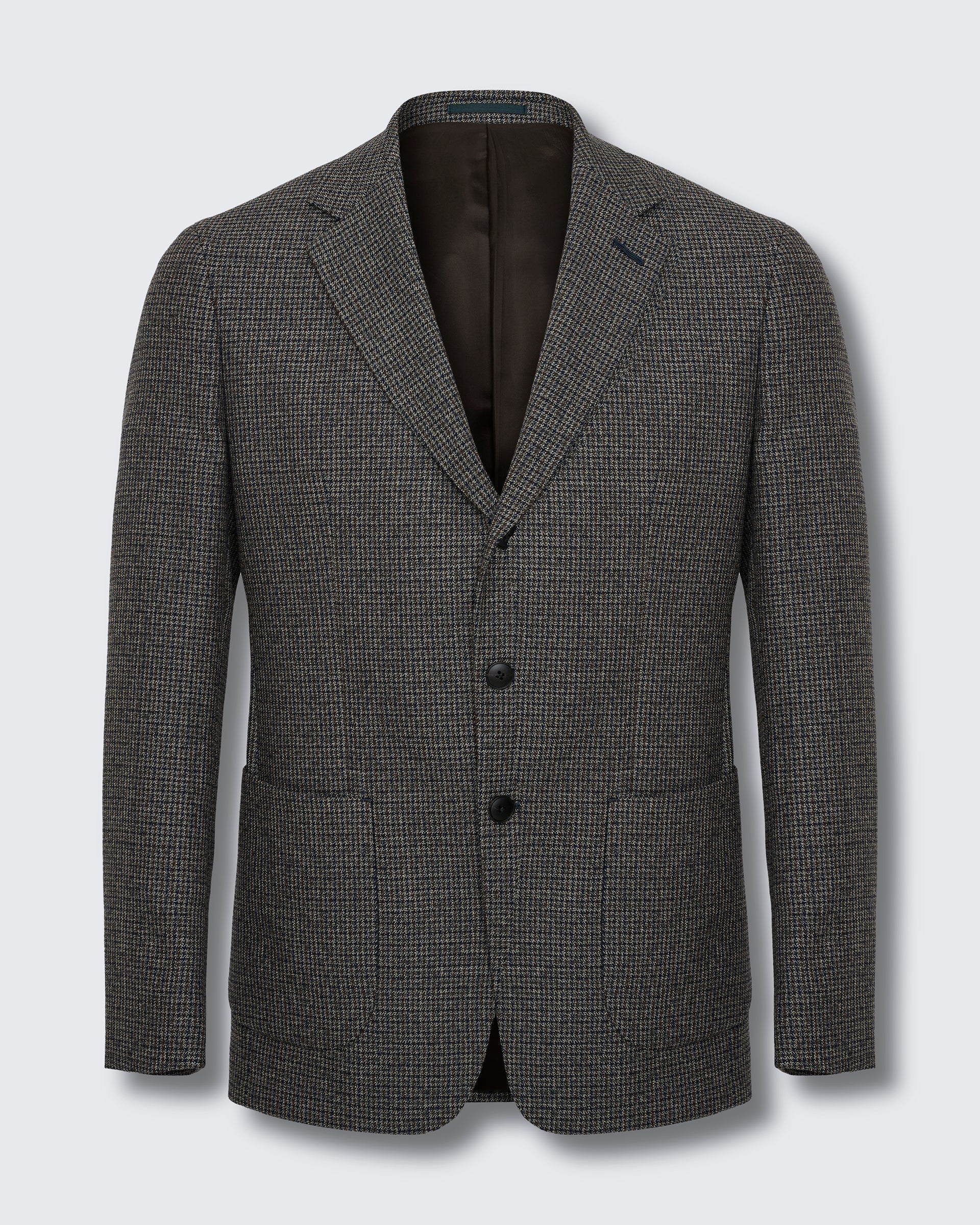 Evans Virgin Wool Jacket Brown Shepherd Check