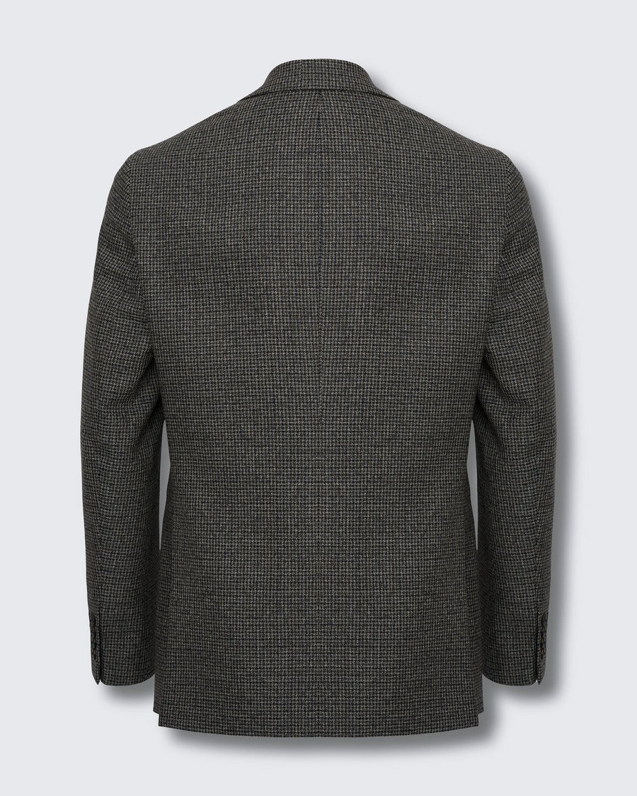Evans Virgin Wool Brown Shepherd Check Blazer
