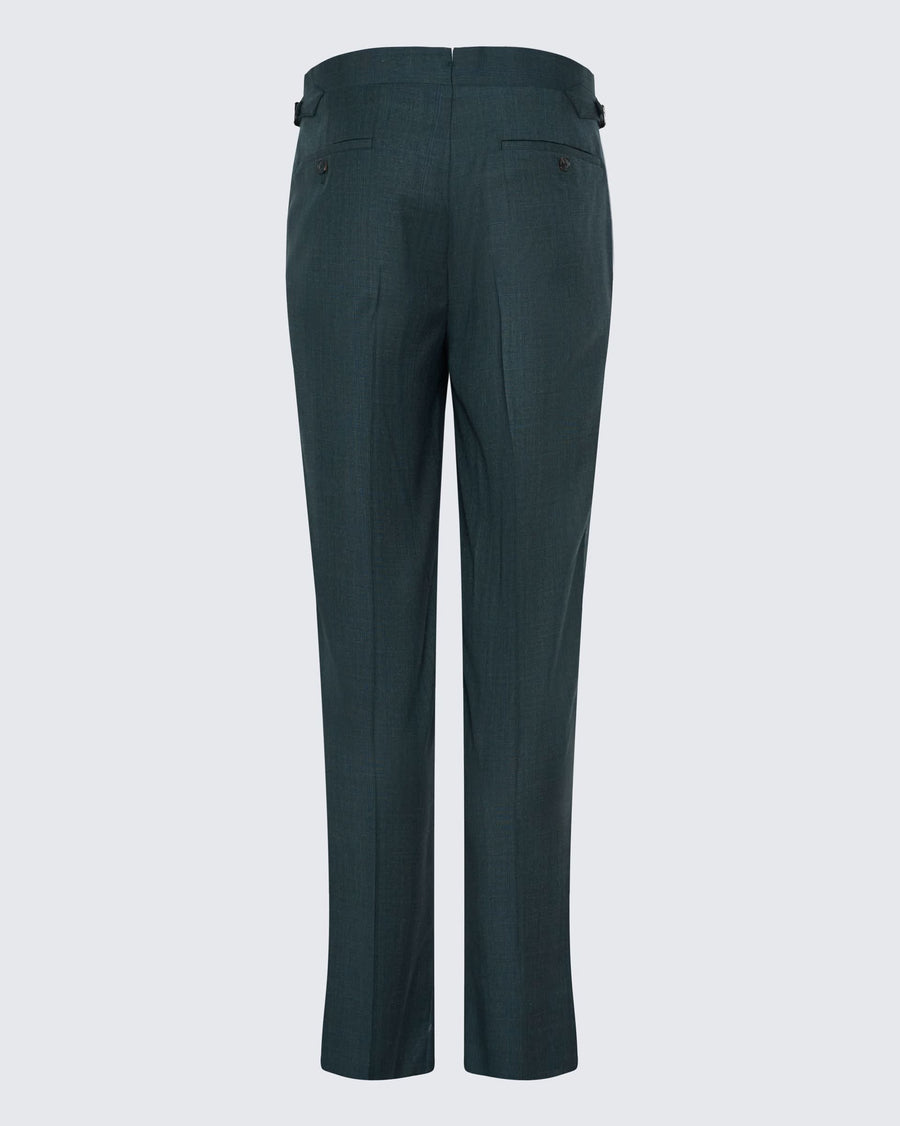 Ewan Check Virgin Wool Suit Pant Green