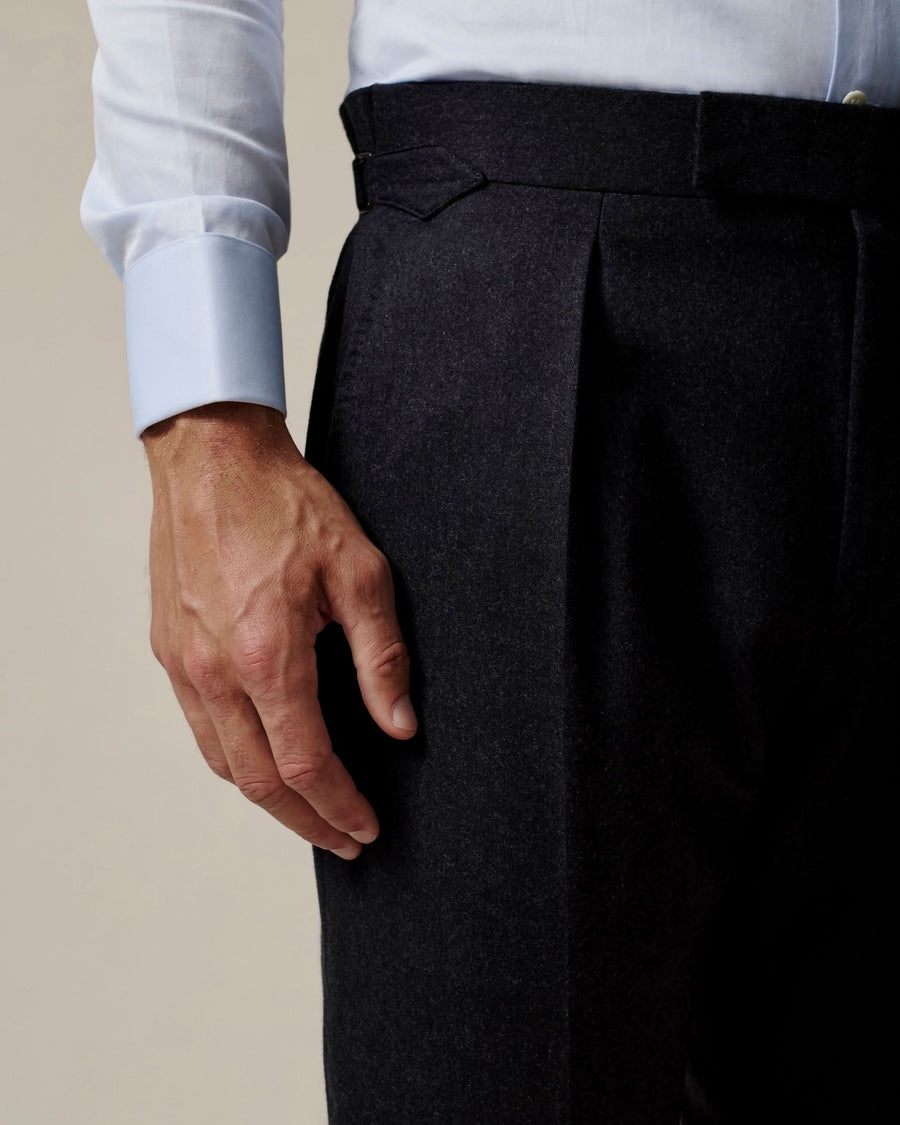 Bowles Flannel Wool Suit Single Pleated Trouser