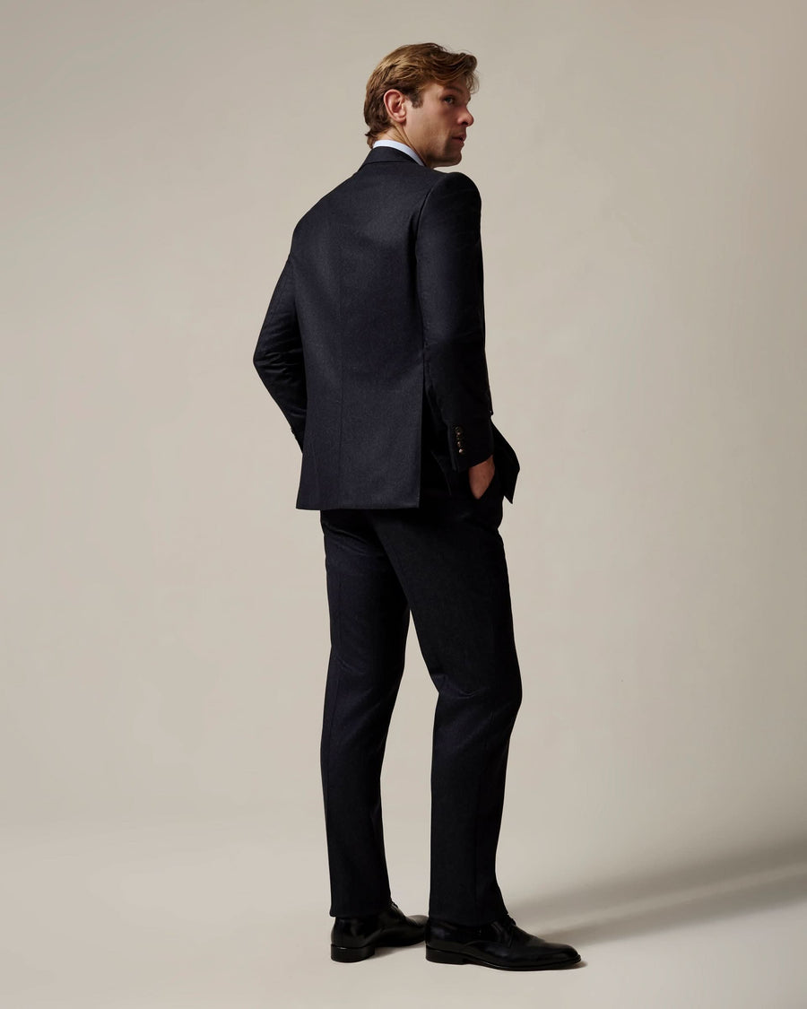 Bowles Flannel Wool Suit Jacket Charcoal