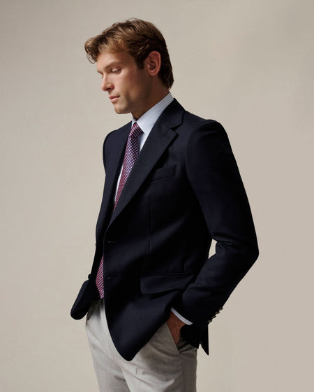 Woodward Wool Fresco Blazer Navy