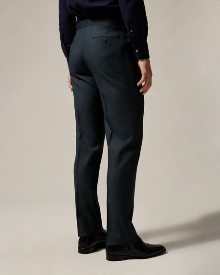Ewan Check Virgin Wool Suit Green