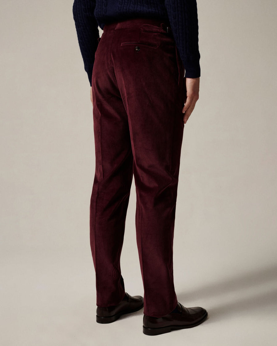 Mahon Corduroy Pleated Cotton Trouser