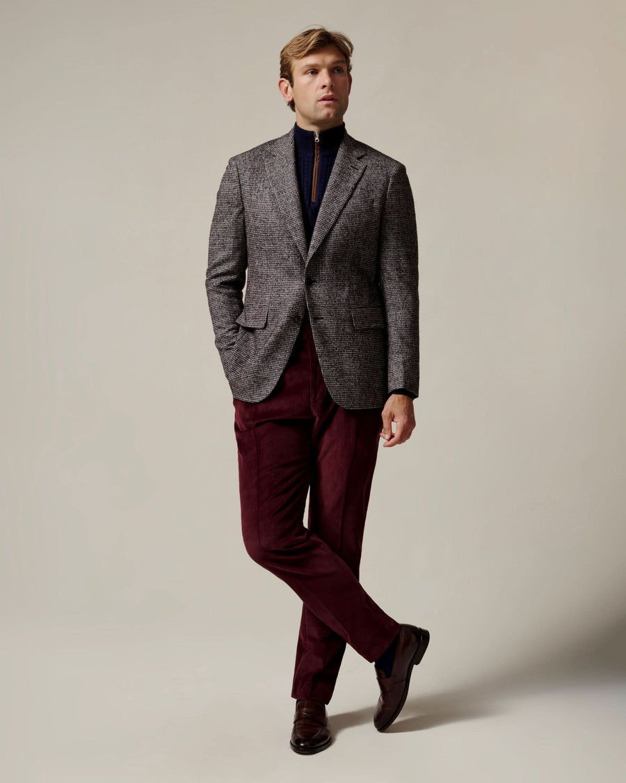 Cartney Puppytooth Wool Alpaca & Nylon Blazer
