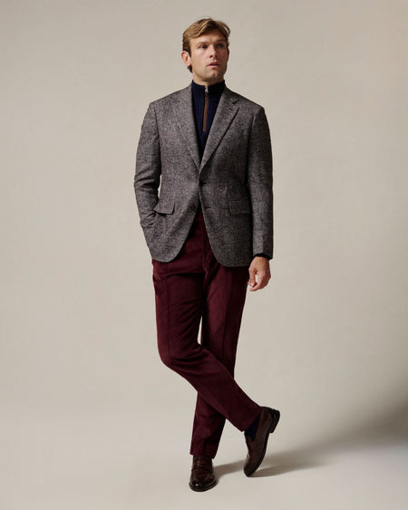 Cartney Puppytooth Wool Alpaca & Nylon Blazer