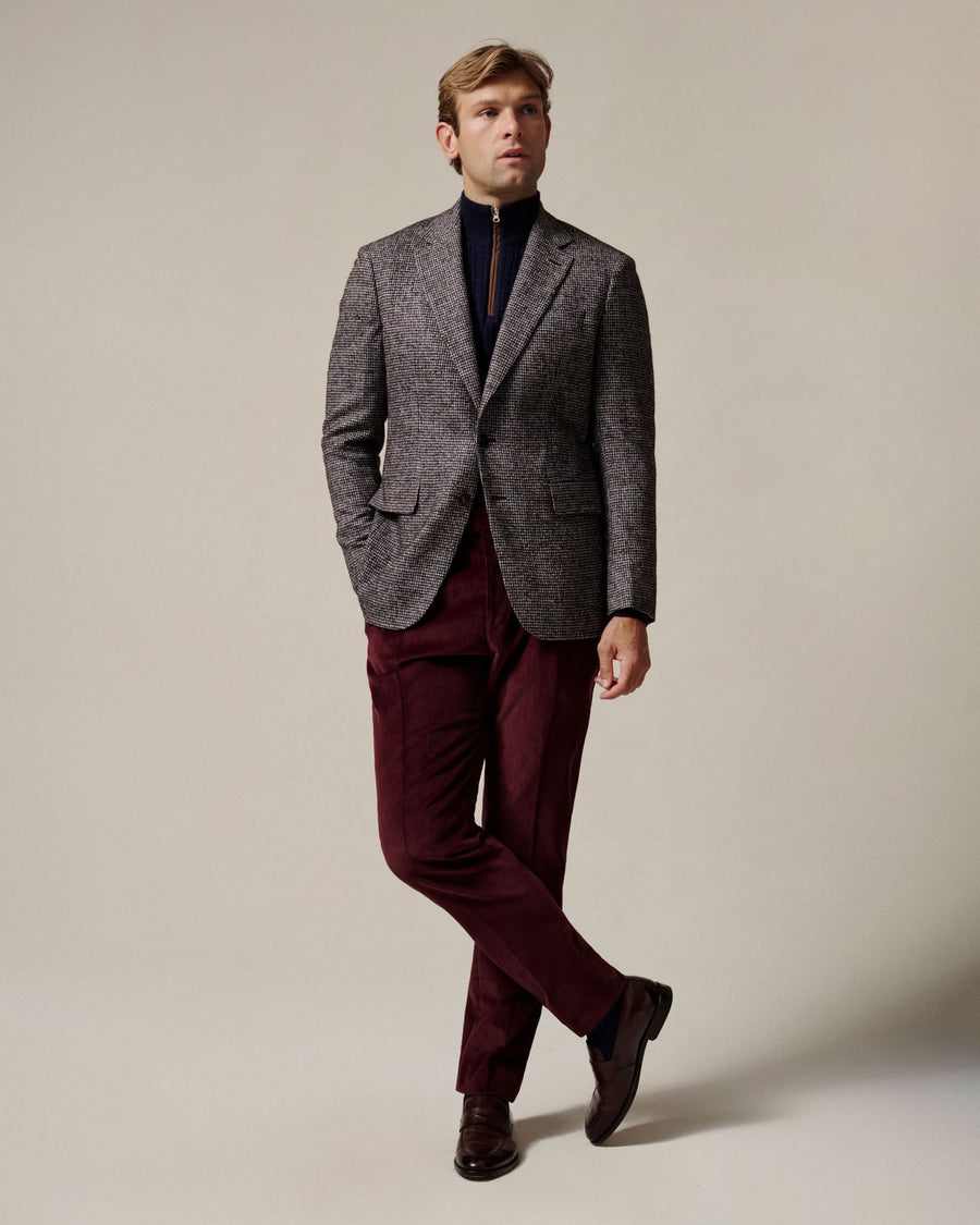 Cartney Puppytooth Wool Alpaca & Nylon Blazer Multi