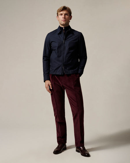 Barton Cotton & Nylon Plain Bomber Navy