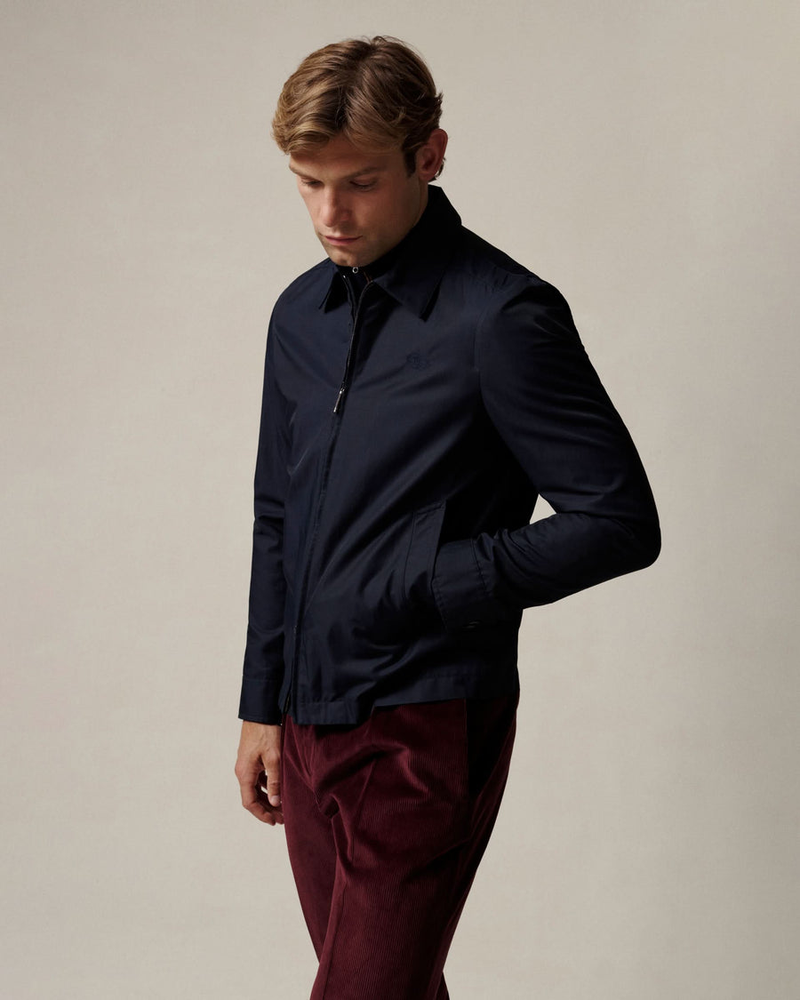 Barton Cotton & Nylon Plain Bomber Navy