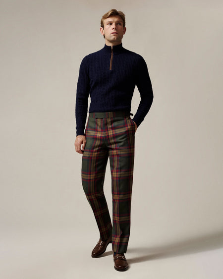 Cowan Multi Tartan Wool Trouser