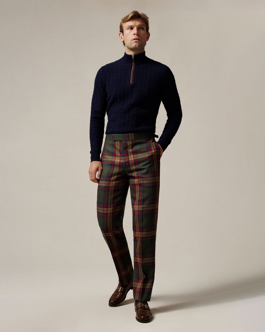 Cowan Multi Tartan Wool Trouser