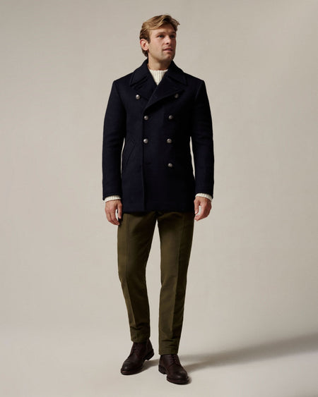 Thomas Virgin Wool Double Faced Peacoat