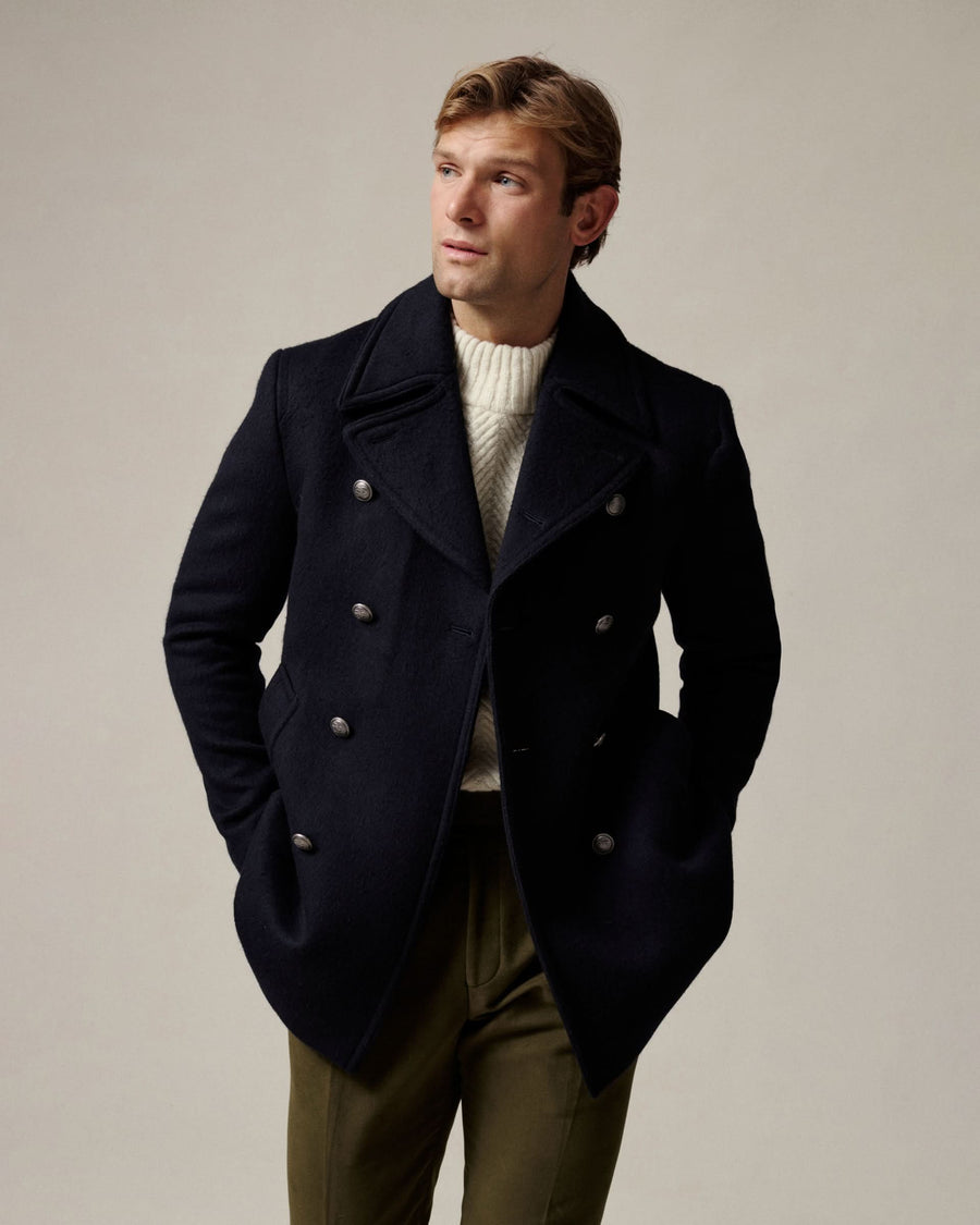 Thomas Virgin Wool Double Faced Peacoat