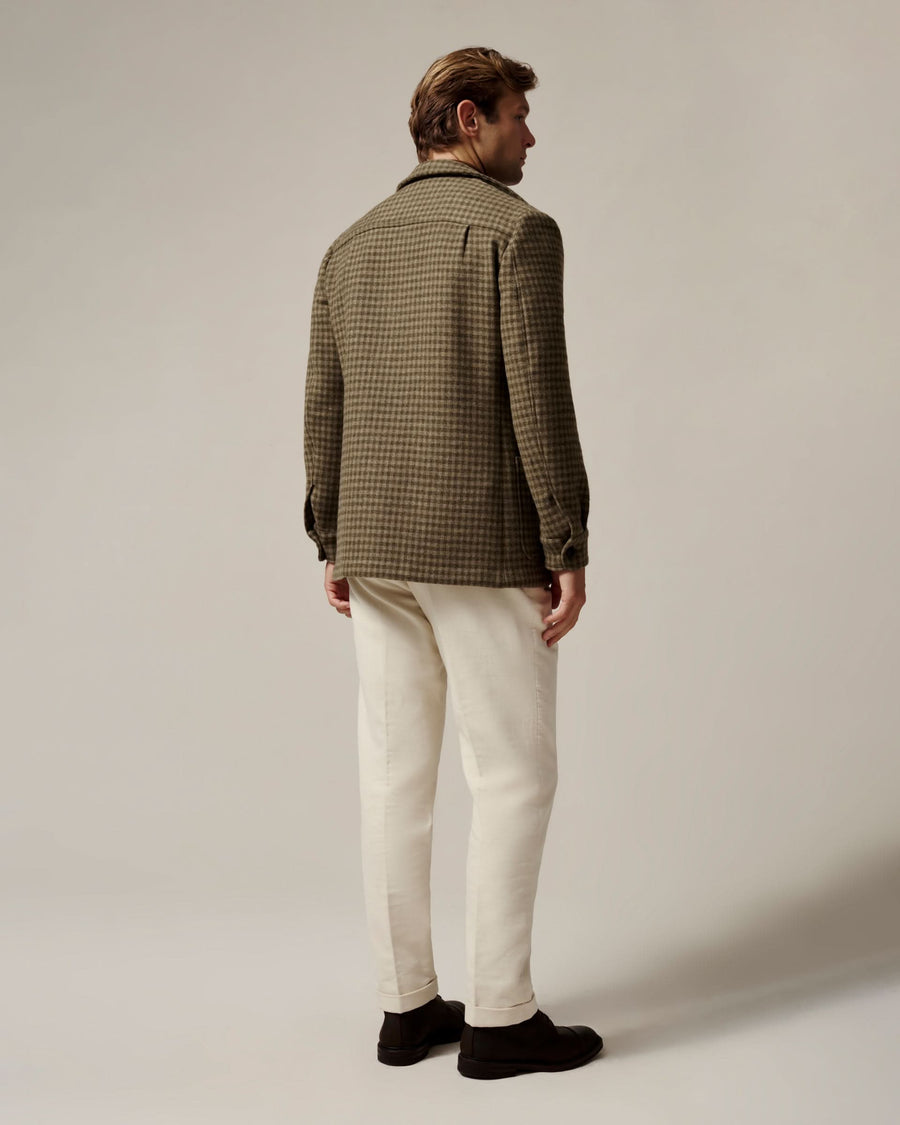 Carie Gingham Virgin Wool & Cashmere Double Faced Shacket