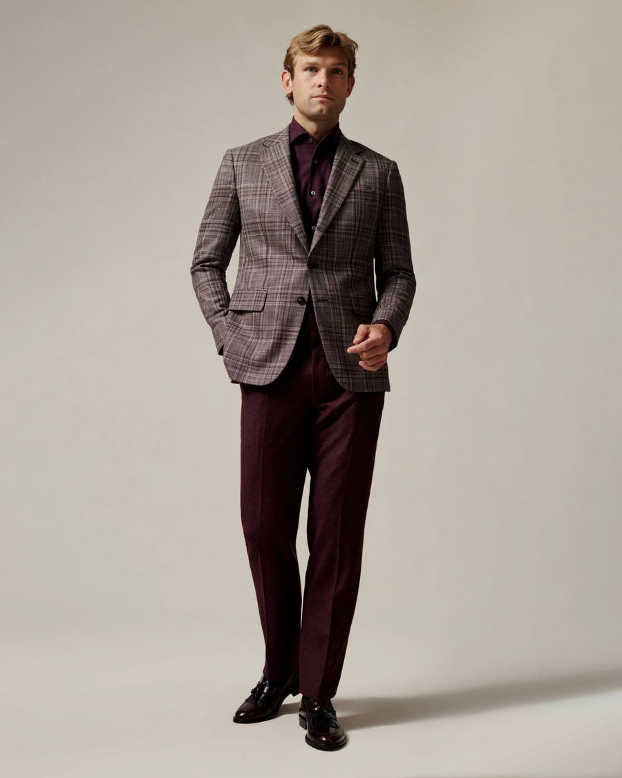 Tavish Check Virgin Wool & Silk Blazer