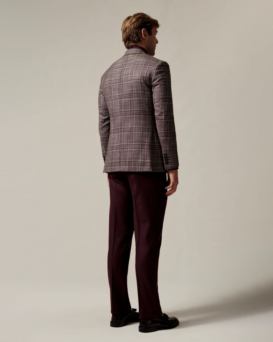 Tavish Check Virgin Wool & Silk Blazer