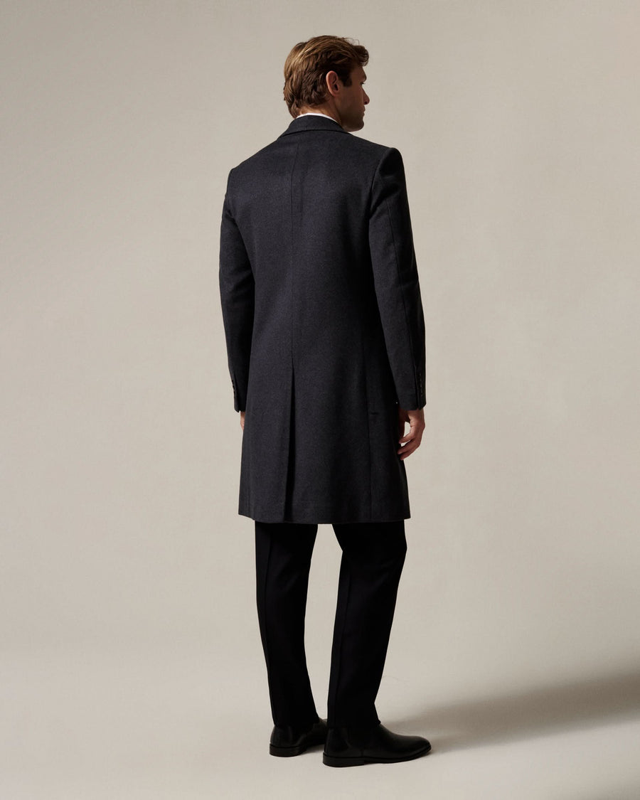 Kingsley Wool Overcoat Charcoal