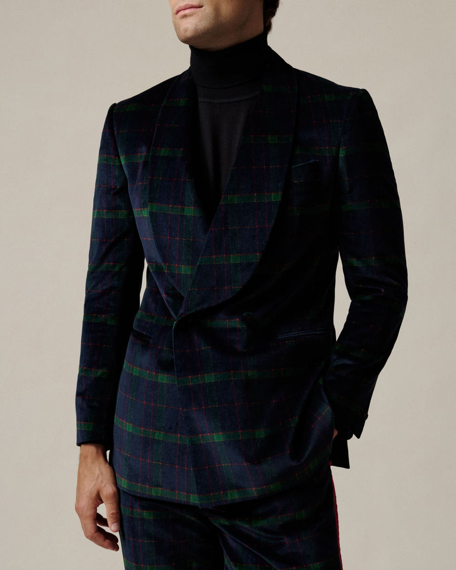 Bond House Check Velvet Dress Jacket