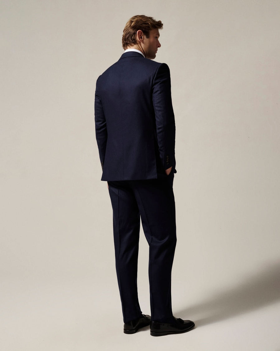 Anderson Flannel Virgin Wool Suit Navy