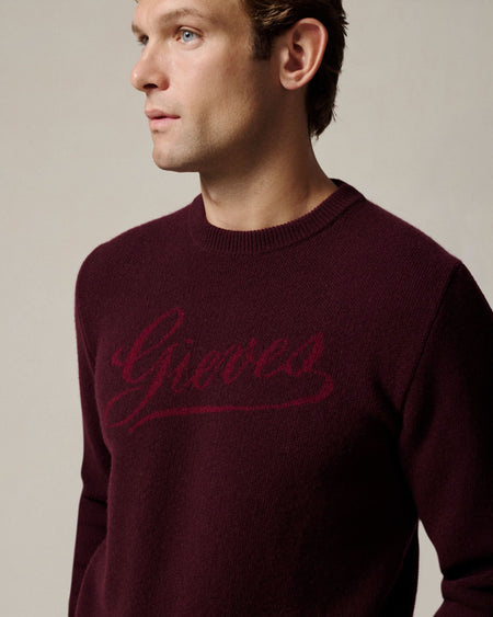 Wattie Burgundy Crest Sweater
