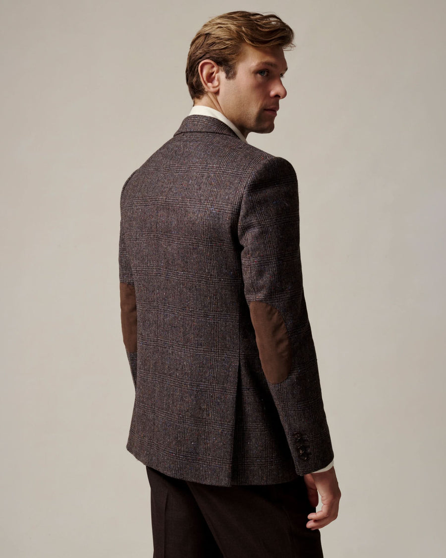 Blair Check Wool Blazer Brown