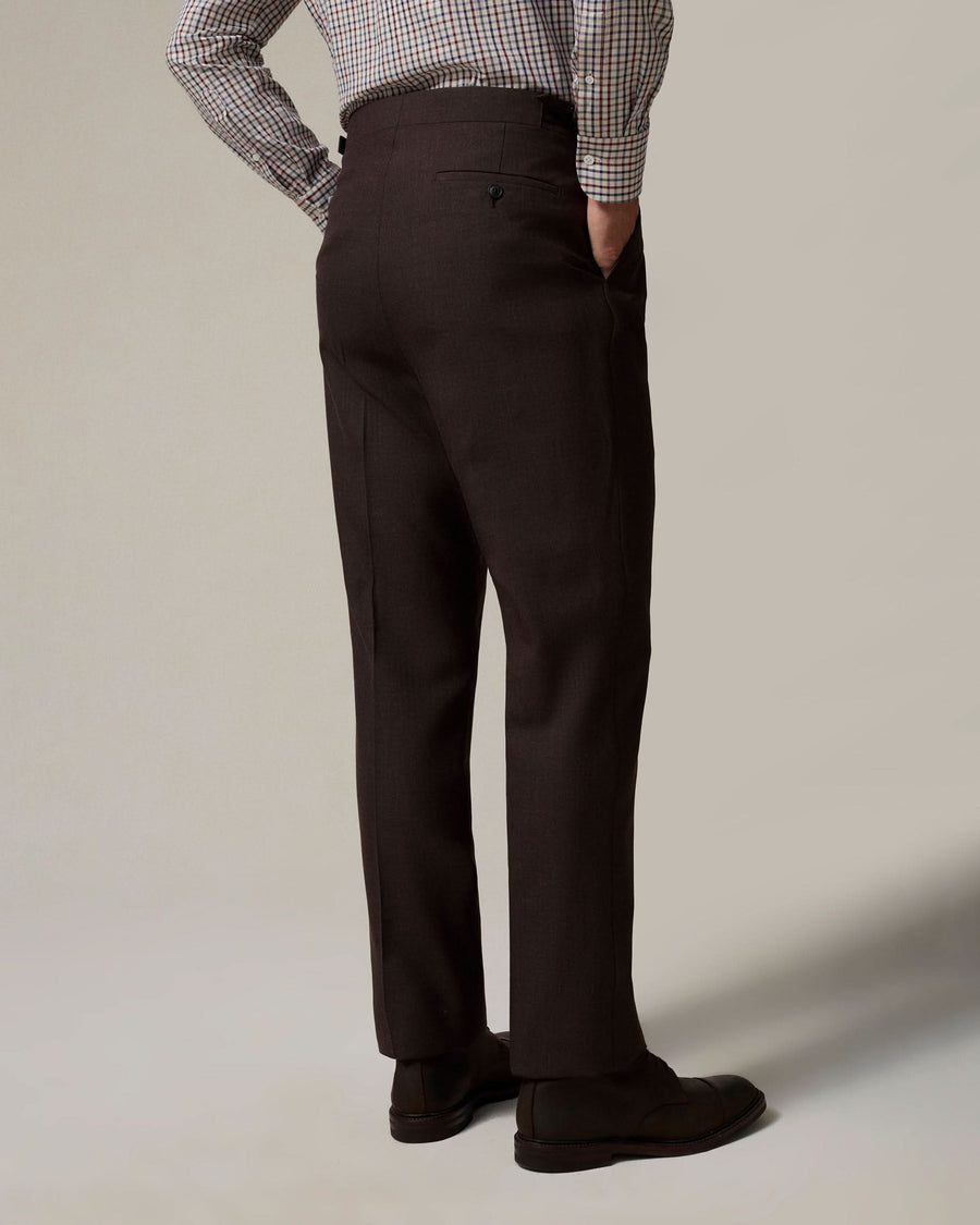 Gavin Double Pleated Virgin Wool Trouser