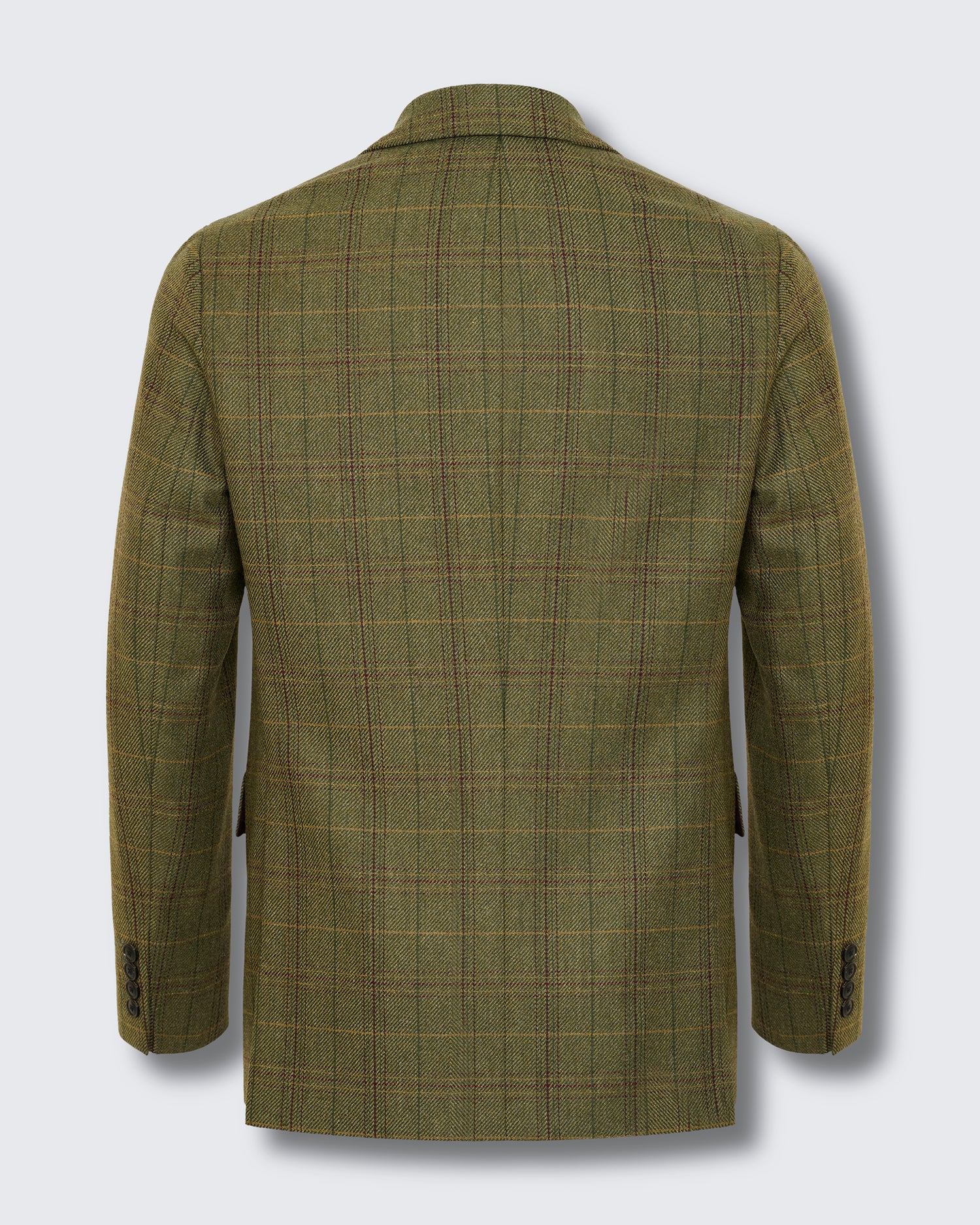 Fearnan Saxony Wool Green Glen Plaid Blazer