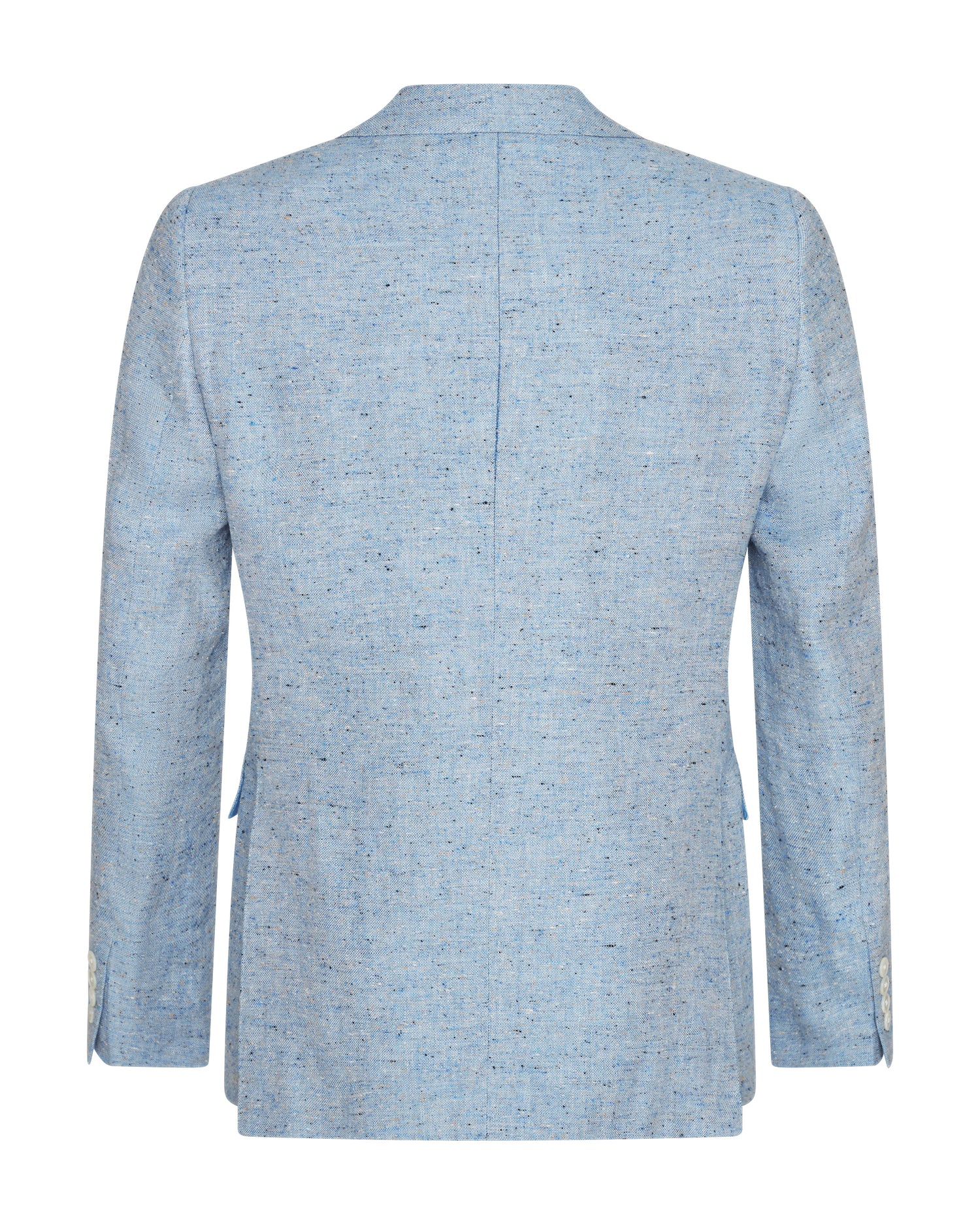 Felton Linen Silk Cotton &amp; Virgin Wool Textured Blazer Light Blue