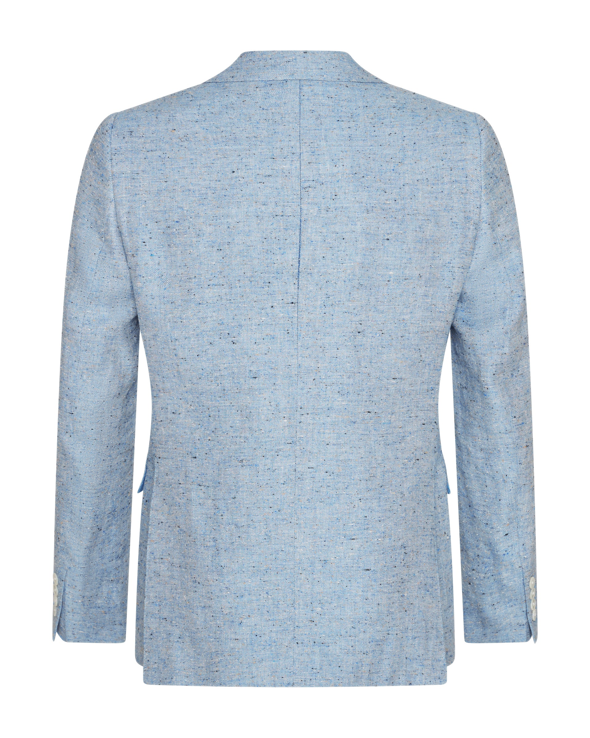 Felton Linen Silk Cotton &amp; Virgin Wool Textured Blazer Light Blue
