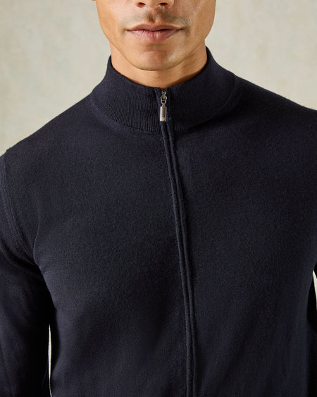 Fraser Ultrafine Merino Wool Full Zip Jumper
