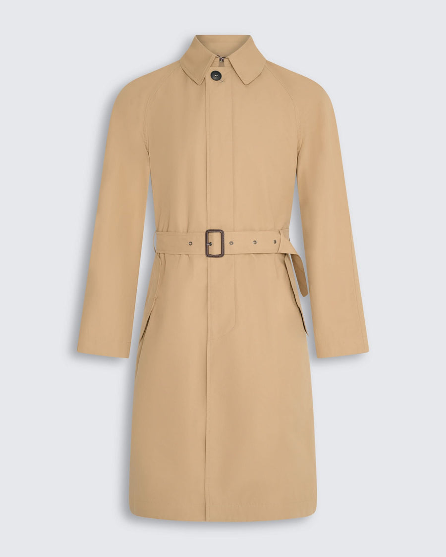 Sargent Ventile Cotton Water Repellent Belted Mac Tan