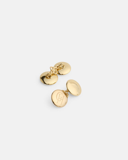 G&H Monogrammed Cufflinks Gold