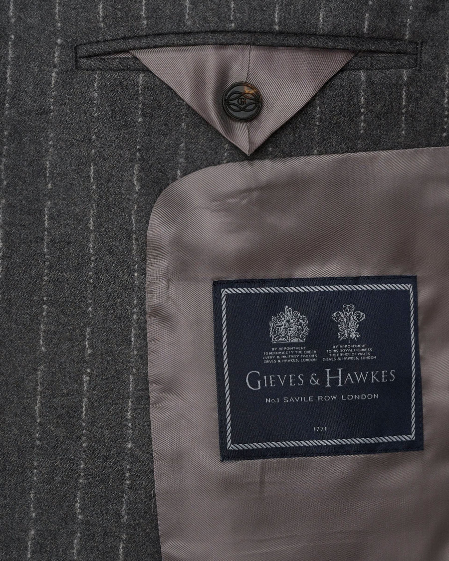 Gunn Wool Cashmere Morse Code Suit Grey