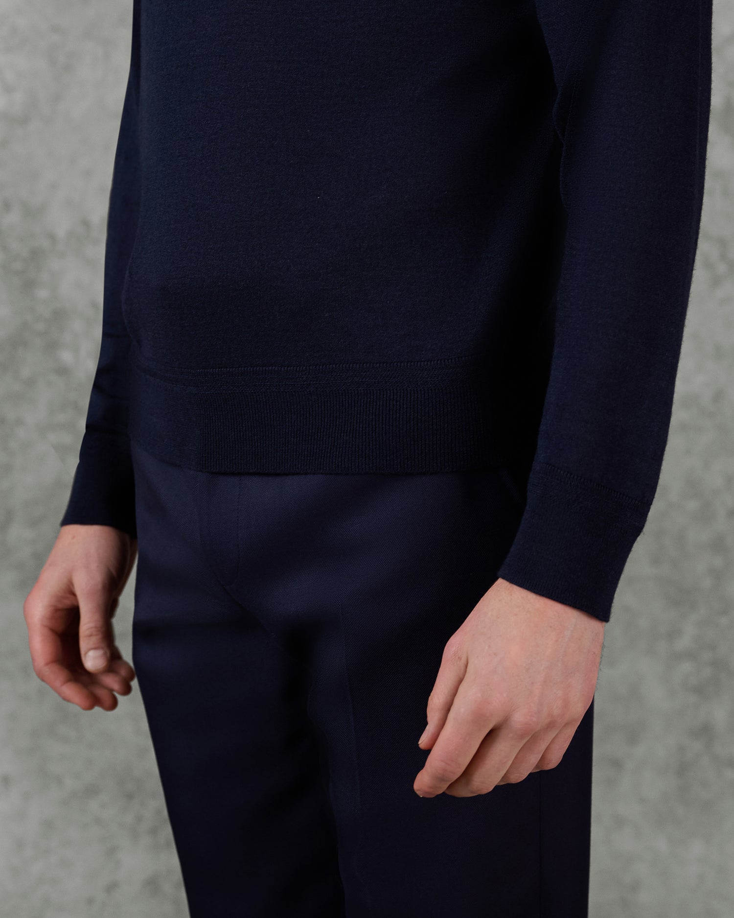 Hamilton Merino Wool Silk Cashmere Quarter Zip Jumper