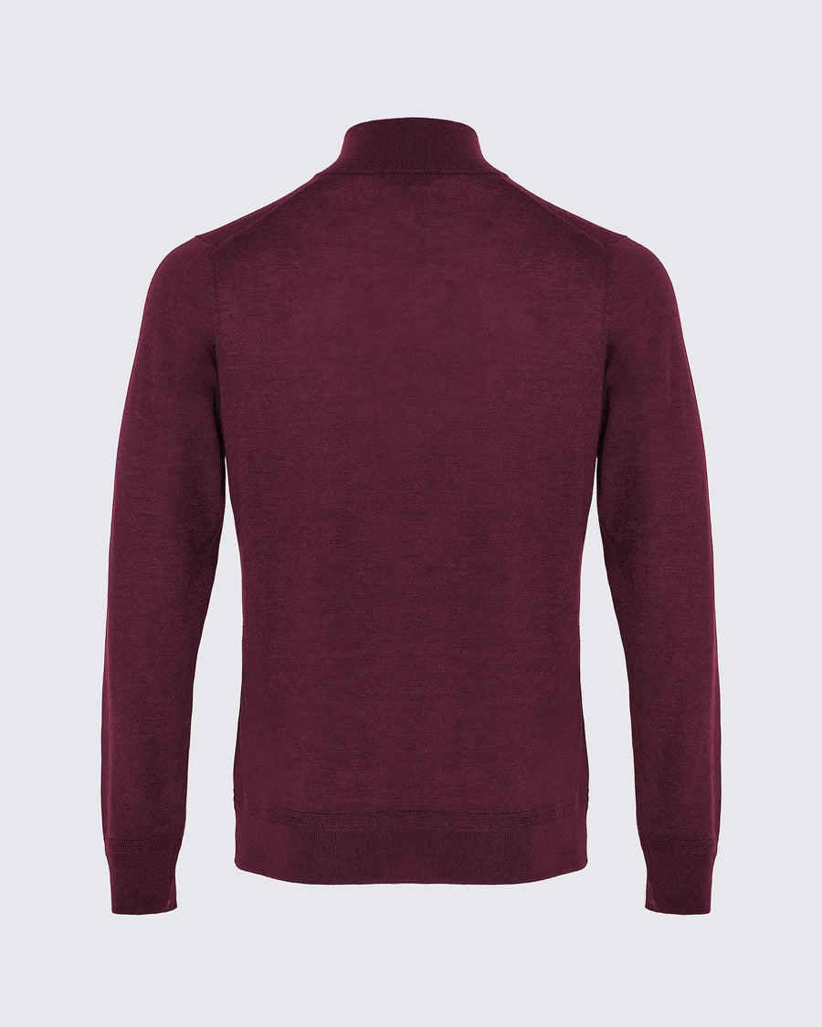 Hamilton Merino Wool Silk Cashmere Quarter Zip Jumper
