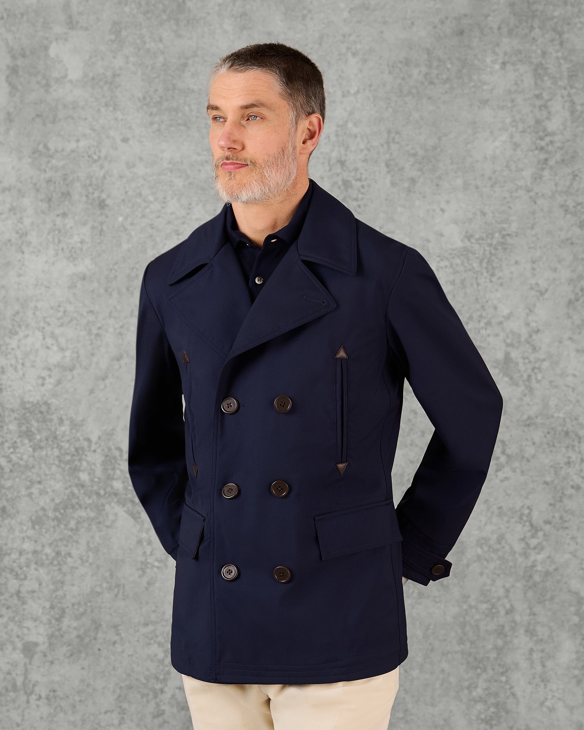 Hawkes Lazer Cut Peacoat Navy