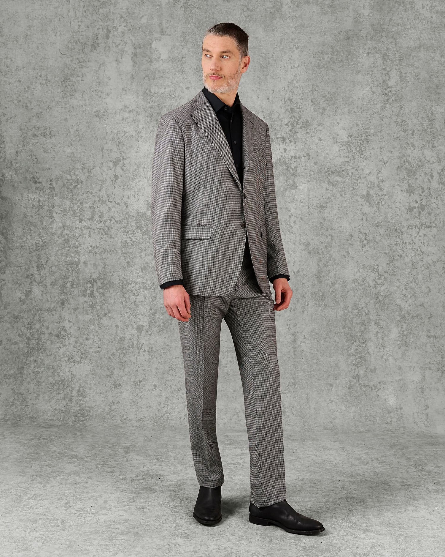 Hendley Wool Grey Puppytooth Suit
