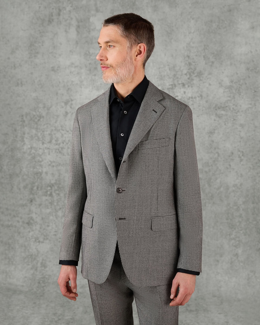 Hendley Wool Gray Puppytooth Suit