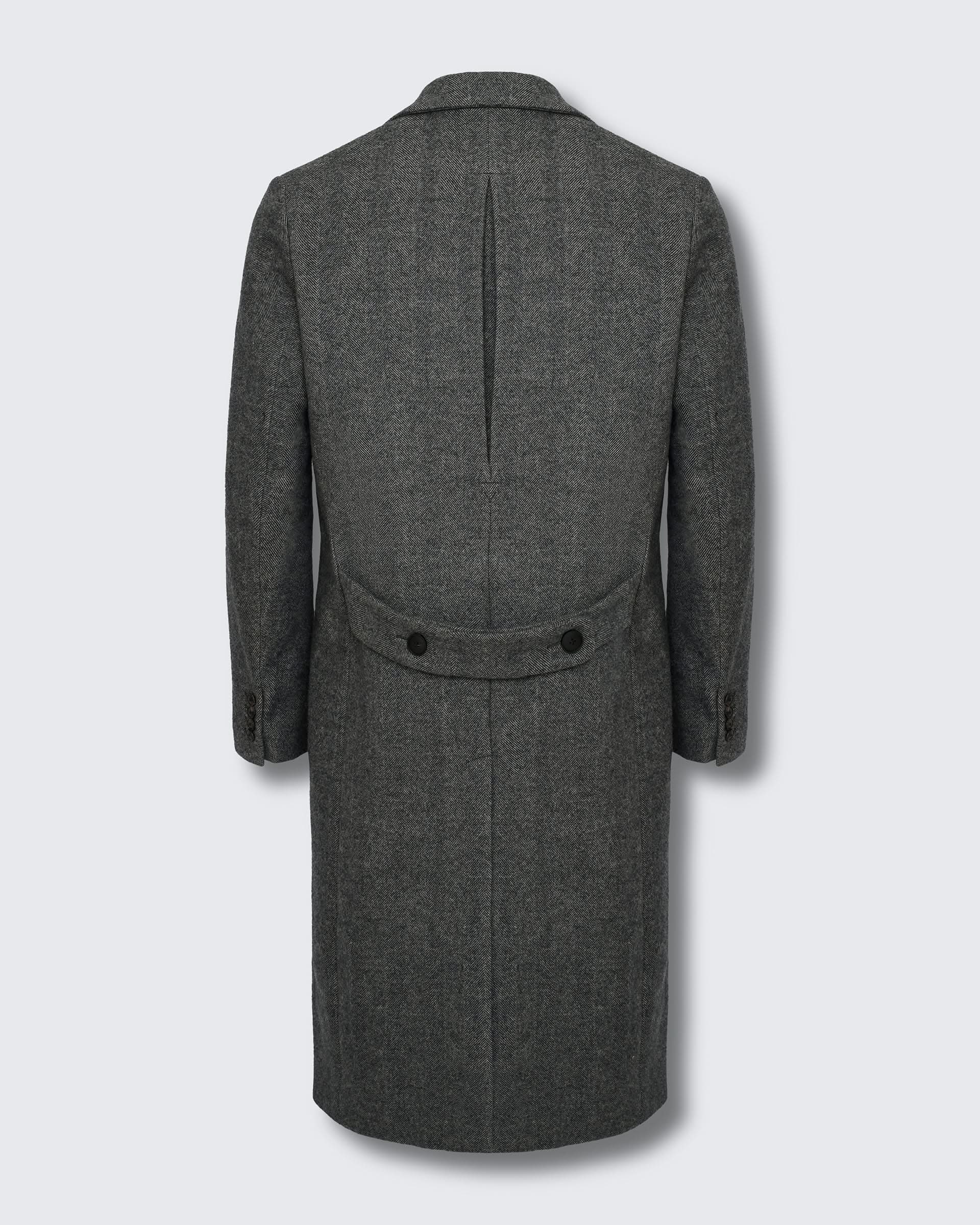 Hovell Herringbone Top Coat Grey