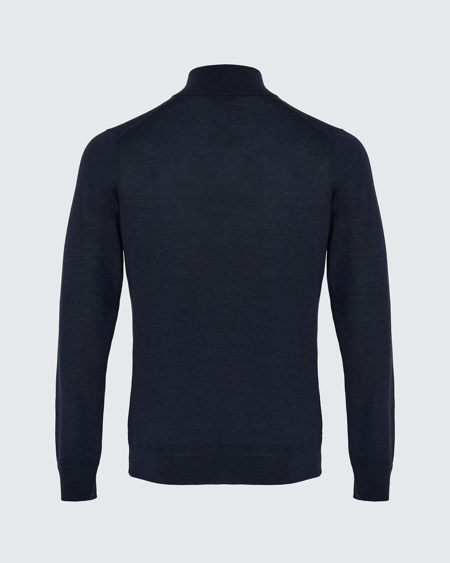 Hamilton Merino Wool Silk Cashmere Quarter Zip Jumper