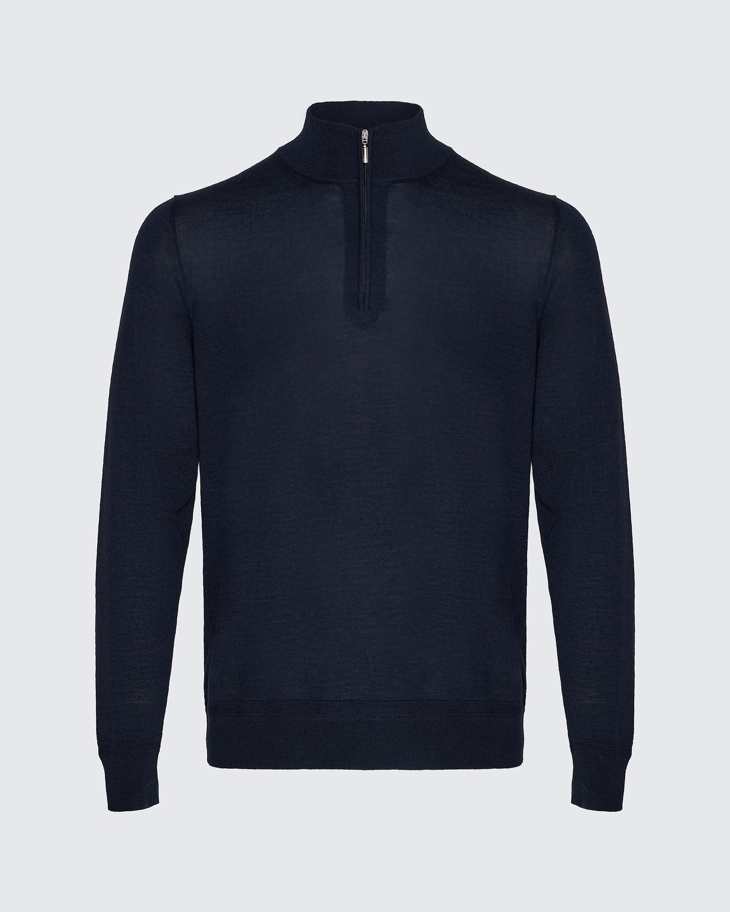 Hamilton Merino Wool Silk Cashmere Quarter Zip Jumper
