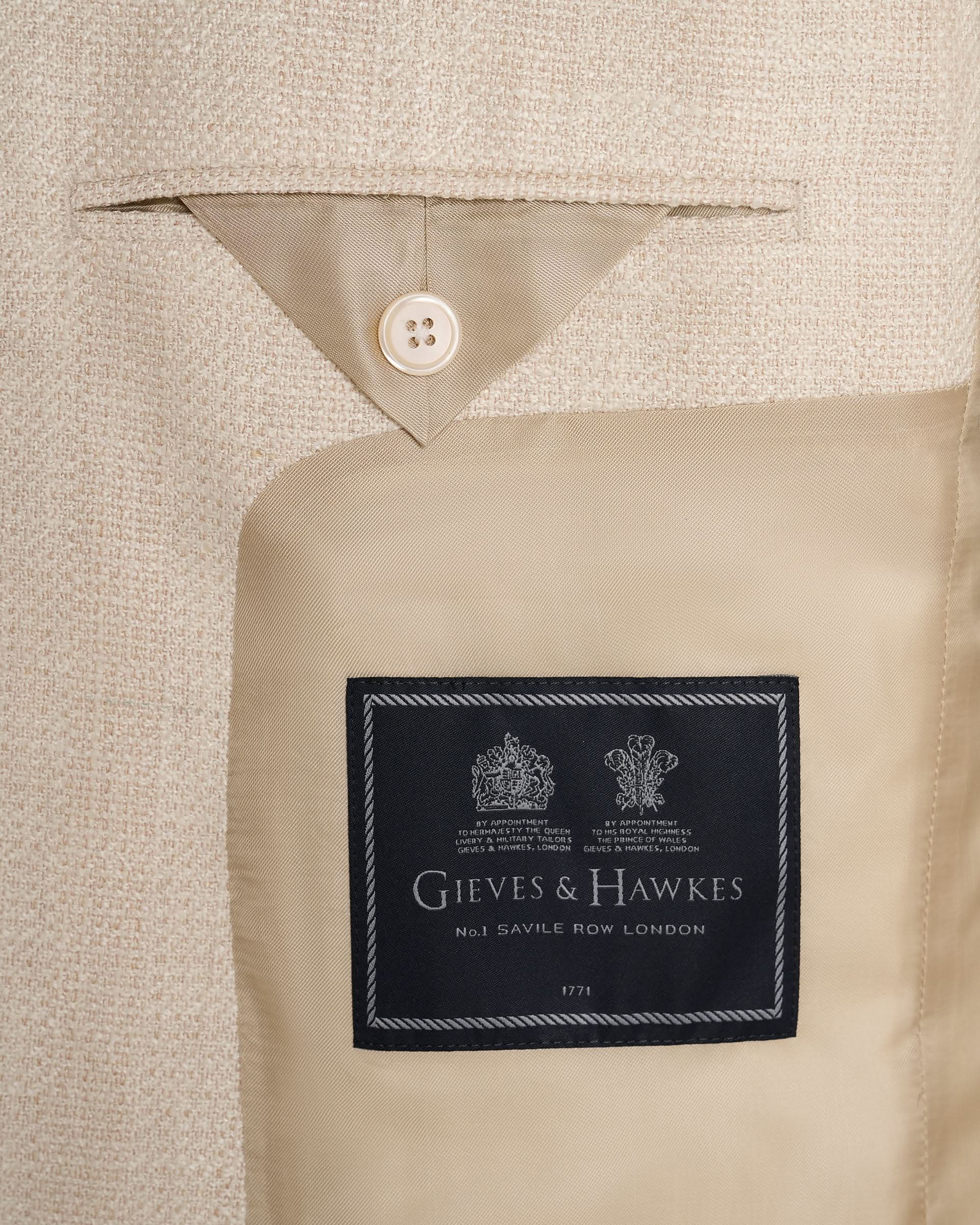 Hammond Virgin Wool, Silk &amp; Linen Blazer Cream