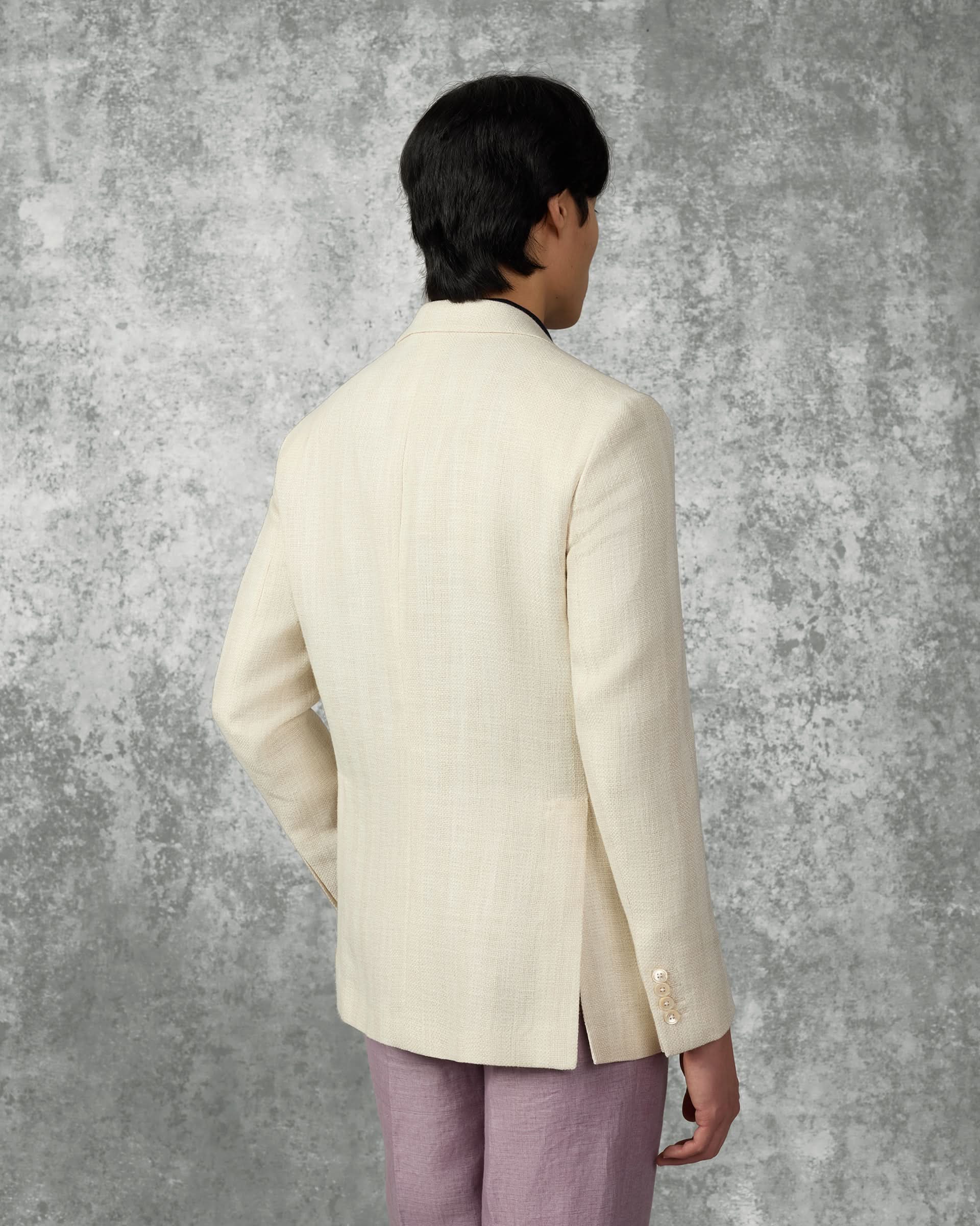 Hammond Virgin Wool, Silk &amp; Linen Blazer Cream